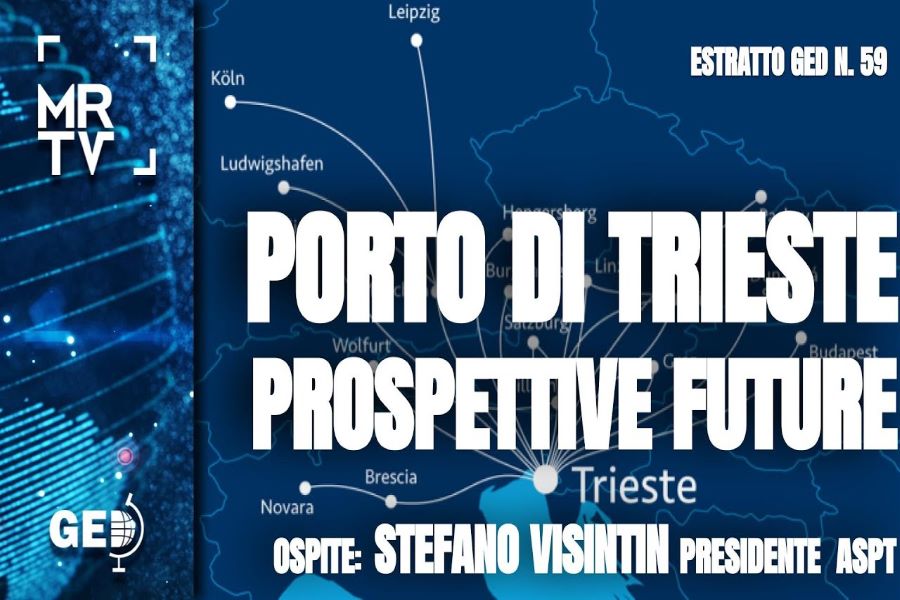 Cartina dei traffici dal Porto di Trieste